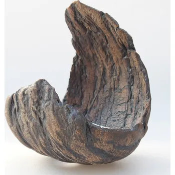 Květináč Keramická Skořápka 9,5 x 9 x 12 cm hnědá