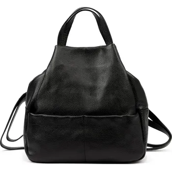 Městský batoh Dámský kožený batoh Luka 24-070 černý