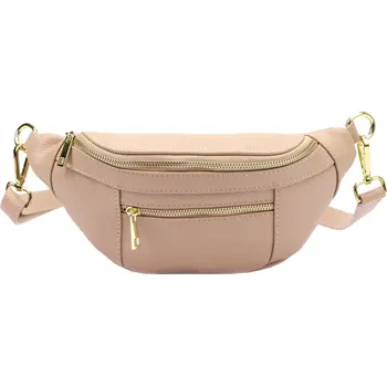 Outdoorové zavazadlo Dámská kožená ledvinka Luka 20-072 růžová