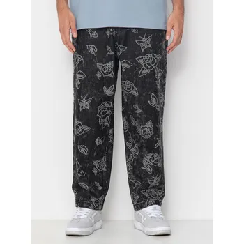 Pánské kalhoty Santa Cruz Big (mono flash roses) 34, černá