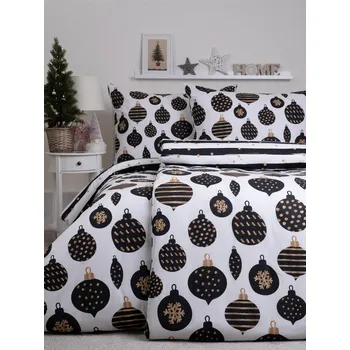 Povlečení Vánoční bavlněné povlečení Renforcé – Zlaté Vánoce