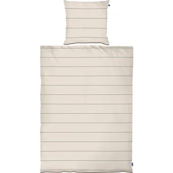 Povlečení Béžové povlečení na jednolůžko z bavlněného saténu 140x200 cm Align – Mette Ditmer Denmark ID_1831596