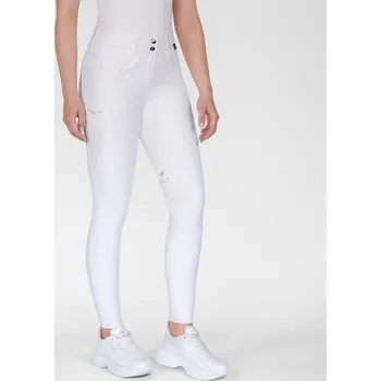 Jezdecké kalhoty ELT Rajtky Comfort Ride Glam ELT, s gripem, vyšším pasem, dámské, bílé 40