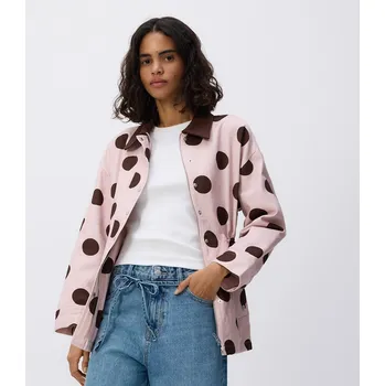 Dámský kabát Reserved - Bunda s kontrastním límcem - růžová - 734FZ-03J - 734FZ-03J-S