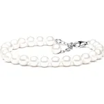 Gaura Pearls Perlový náramek Stacey - sladkovodní perla, stříbro 925/1000 FARW575-B/18 18 cm + 3 cm (prodloužení) Bílá