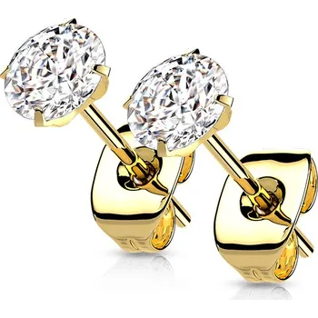 Náušnice Steel Edge Titanové náušnice pecky SET23ER07GD Průměr mm: 3