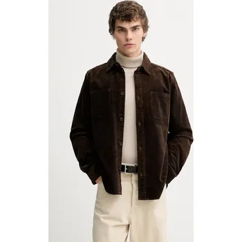 Pánská košile Manšestrová košile Les Deux Kody 1001701 hnědá 88X, vel. M