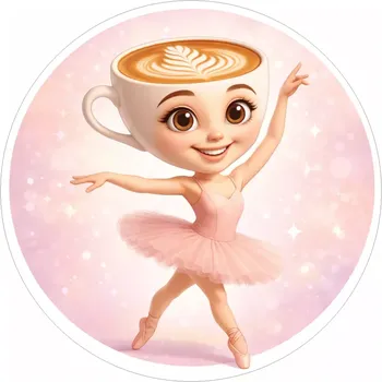 Jedlá dekorace na dort Obrázek Jedlý papír na dort Brainrot Balerina