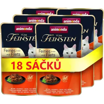 Krmivo pro kočku ANIMONDA Cat Vom Feinsten Adult kachní + krůtí filé 2x85g kapsička