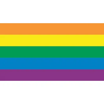 Vlajka Duhová vlajka - 30 x 45 cm - tunel, karabina