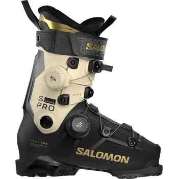 Sjezdové lyžování Salomon S/PRO SUPRA DUAL BOA 105W - Black/Birch/Gold Met. 24/24.5