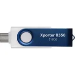 PATRIOT Xporter X550 512GB / USB Typ-A + USB Typ-C / USB 3.2 Gen 1 / bílo-modrá (PS512GX550AAD)
