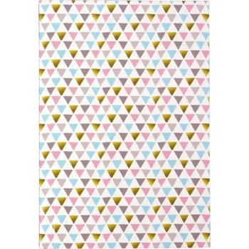 Zápisník Poznámková kniha A6 - motiv trojuhelníčků, 80 listů - čtverečkovaný papír