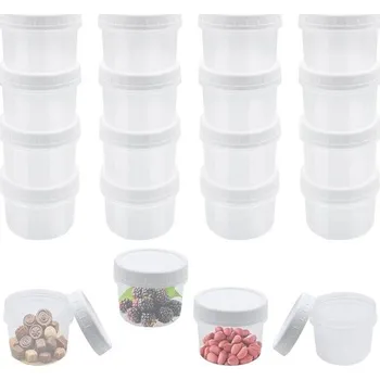Jídlonosič 20 malých plastových nádob, 160ml nepropustné nádoby na omáčky, svačiny, jogurt, ovoce, mrazák