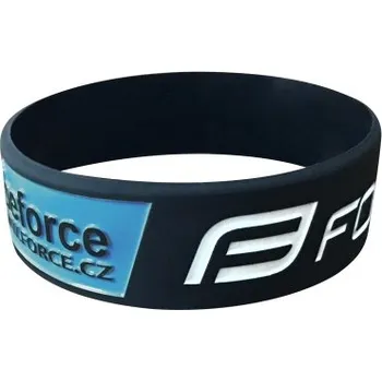 Náramek náramek silikonový FORCE, černo-modrý 20 cm