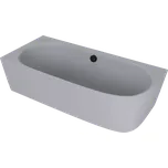 Polysan SUSSI L rohová stojící vana litý mramor 160x70x49,5cm, šedá mat - 90191L.31