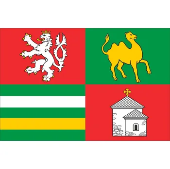 Vlajka Vlajka Plzeňského kraje vlajka - 30 x 45 cm - tunel, karabina