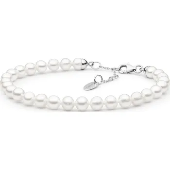 Náramek Gaura Pearls Perlový náramek Loisa - sladkovodní perla, stříbro 925/1000 FORW555-B 18 cm + 3 cm (prodloužení) Bílá