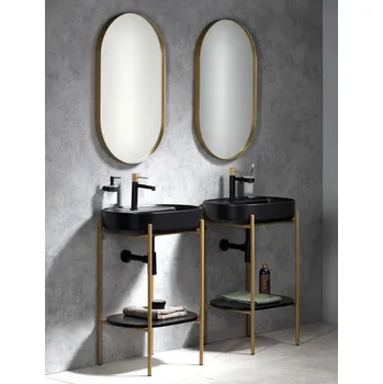 Koupelnový nábytek Sapho Koupelnový set PUNO 60, zlato mat / černá - KSET-029