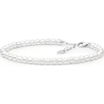 Gaura Pearls Perlový náramek Rachel - stříbro 925/1000, 4-4,5 mm říční perla FORW445-B 18 cm + 3 cm (prodloužení) Bílá