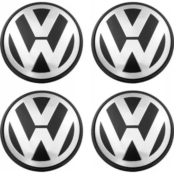 Středová krytka kola Víčka VOLKSWAGEN 65 mm lesklá černá
