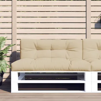 Podsedák vidaXL Podušky na palety 2 ks béžové textil