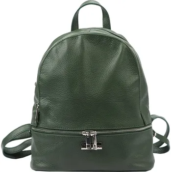 Městský batoh Dámský kožený batoh MiaMore 01-055 zelený