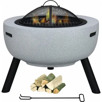 Zahradní ohniště na nožkách s poklopem a lopatkou 60x60x52 cm