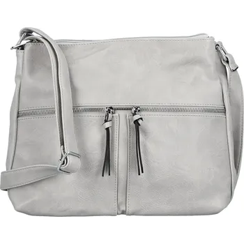 Kabelka Dámská crossbody kabelka světle šedá - Firenze Bessy šedá