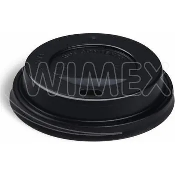 Jednorázové nádobí Víčko vypouklé (PS) černé Ø73mm [100 ks]
