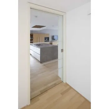 Interiérové dveře GLASSDOOR Celoskleněné posuvné dveře do pouzdra ČIRÉ