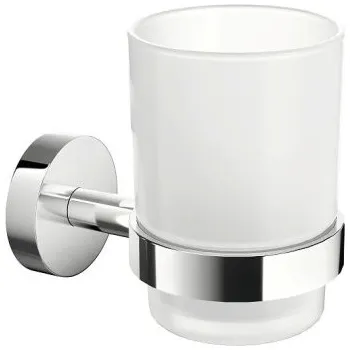 Tesa SMOOZ nástěnný pohárek, sklo, chrom