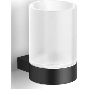 Langberger LESINA nástěnný pohárek, sklo, matná černá