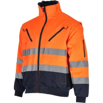 Pracovní rukavice Stalco Bunda pilotka, multifunkční, 3 v1, XL, oranžová,
