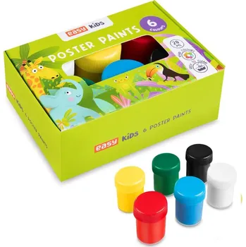 Výtvarná barva EASY Kids Plakátové barvy v kelímku, 6 barev