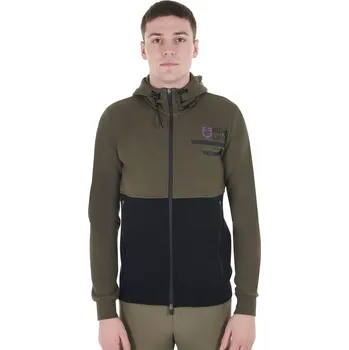 Pánská mikina EQUESTRO Mikina fleecová Equestro, pánská, ivy green XS