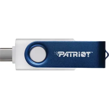 USB flash disk PATRIOT Xporter X550 64GB / USB Typ-A + USB Typ-C / USB 3.2 Gen 1 / bílo-modrá, PS64GX550AAD