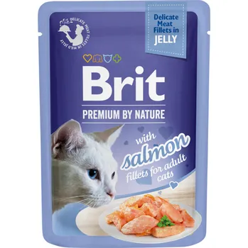Krmivo pro kočku Brit Premium Cat D Fillets in Jelly with Salmon 85g (odběr 24 ks)