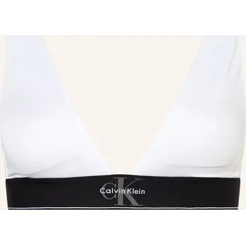 Oblečení a móda Calvin Klein Dámská Trojúhelníkový Podprsenka, bílá / černá, 36