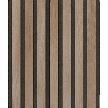 akustický panel Archo Akustický panel Design line CPL Natural na černém filcu 2600 x 400 x 21 mm
