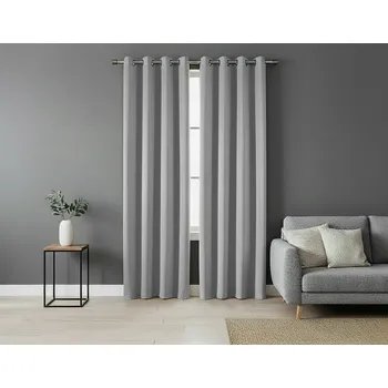 Zatemňovací závěs s kroužky "BLACKOUT" SIERRA 135x250 cm šedá (cena za 1 kus) MyBestHome