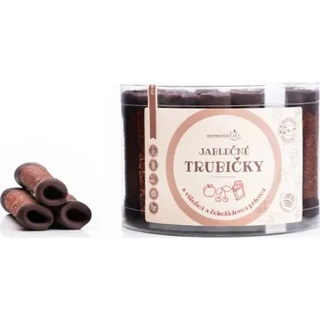 Bioprodukt JT Jablečné trubičky 43 ks (540 g) s čokoládovou polevou a višní