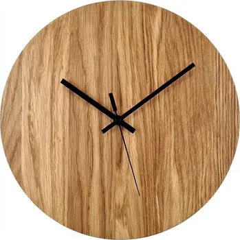 Hodiny KUBRi HRC0100 - Dubové hodiny řízené signálem s tichým chodem a minimalistickým designem