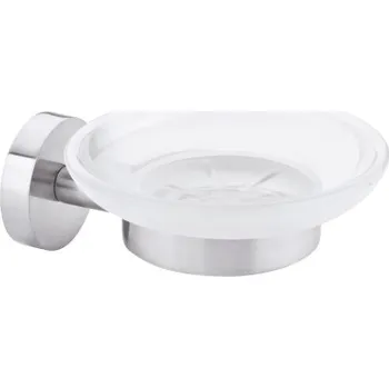 Dávkovač mýdla Tesa MOON mýdlenka, nástěnná, sklo, nerez ocel