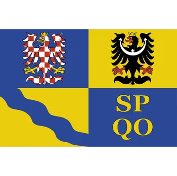 Vlajka Olomoucký kraj vlaječka - 11 x 16 cm - nasunutí, zavěšení