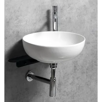 Umyvadlo Sapho TETRIS umyvadlo s konzolí pro stojánkovou baterii, černá mat - TZ420-01