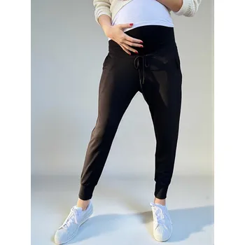 Těhotenská móda Těhotenské tepláky Cairo 2v1 - černé Velikost: XL