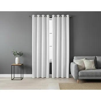 Zatemňovací závěs s kroužky SIERRA 135x250 cm, bílá, (cena za 1 kus) MyBestHome