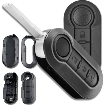 Camerazar Kryt klíče s dálkovým ovládáním 3 tlačítka Fiat 500 Panda Ducato Bravo Punto Iveco Daily