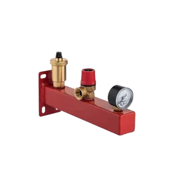 Bezpečnostní ocelová skupina 3 bary pro kotle na pevná paliva - červená